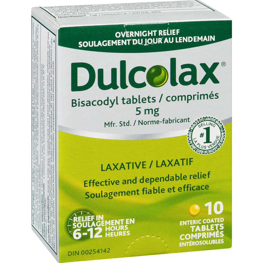 Dulcolax Bisacodyl Laxative Tablets 5mg 10 Count
