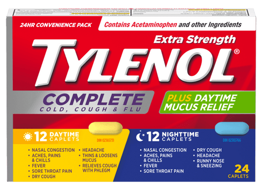 TYLENOL Complete Cold, Cough & Flu , 24 caplets