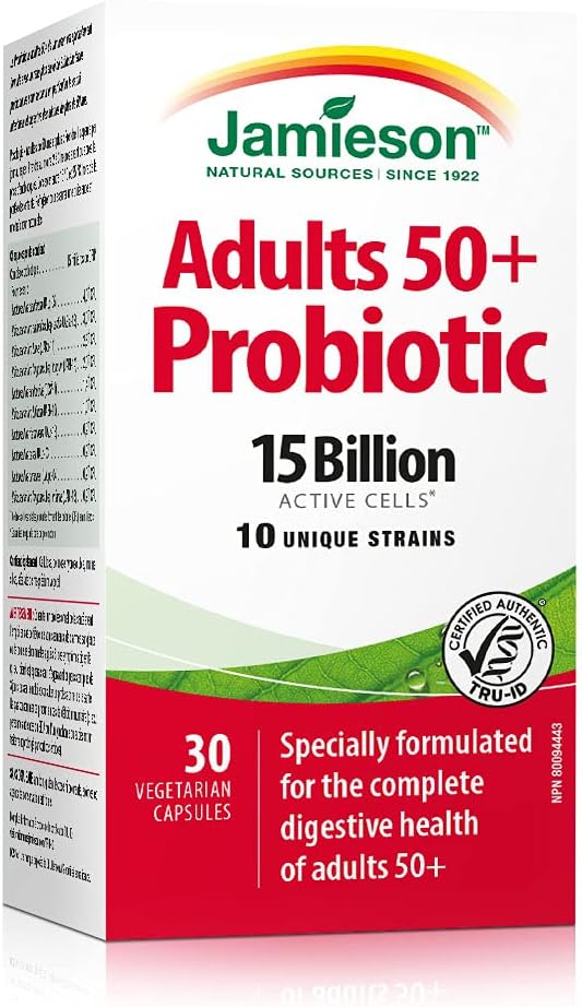 Jamieson Adult 50+ Probiotic Complex 15 Billion Active Cells* (30 CAP)