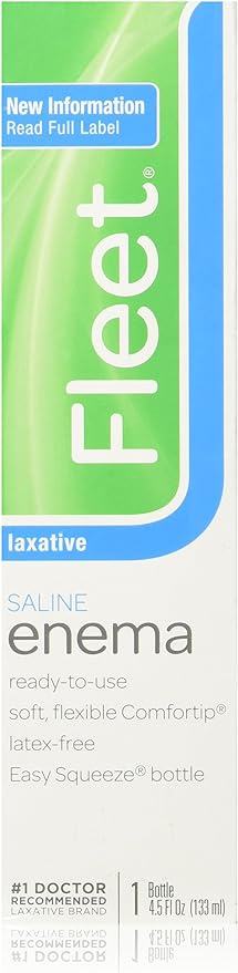 Fleet Saline Enema - 1 Count (130ml) - Laxatives for Constipation Relief