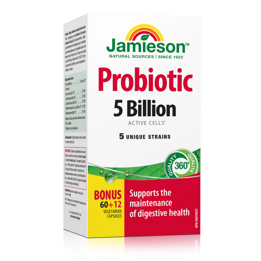 Jamieson Probiotic Complex 5 Billion Active Cells* (60+12)