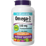 Load image into Gallery viewer, Webber Naturals Omega-3 500 mg, 200 Softgels, Supports Cardiovascular Health and Brain Function
