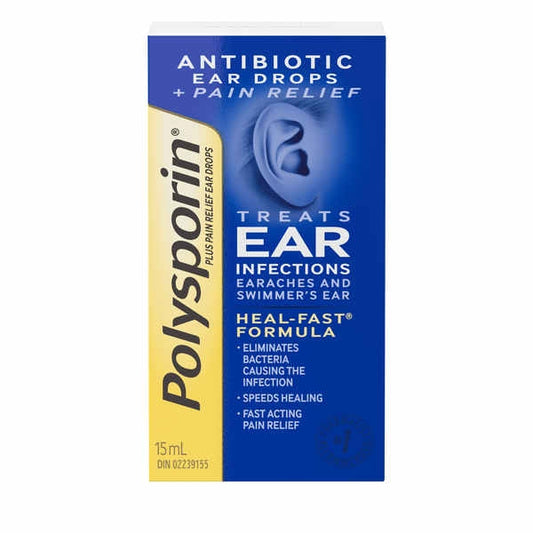 POLYSPORIN PLUS PAIN RELIEF EAR DROPS 15 mL