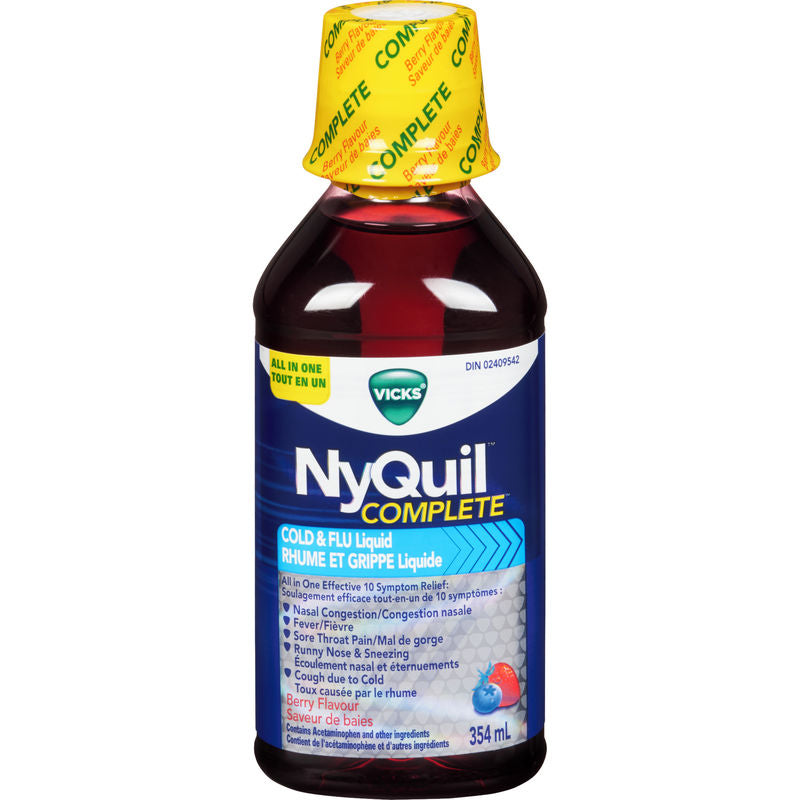 VICKS NYQUIL COMPLETE COLD & FLU LIQUID 354 ml.