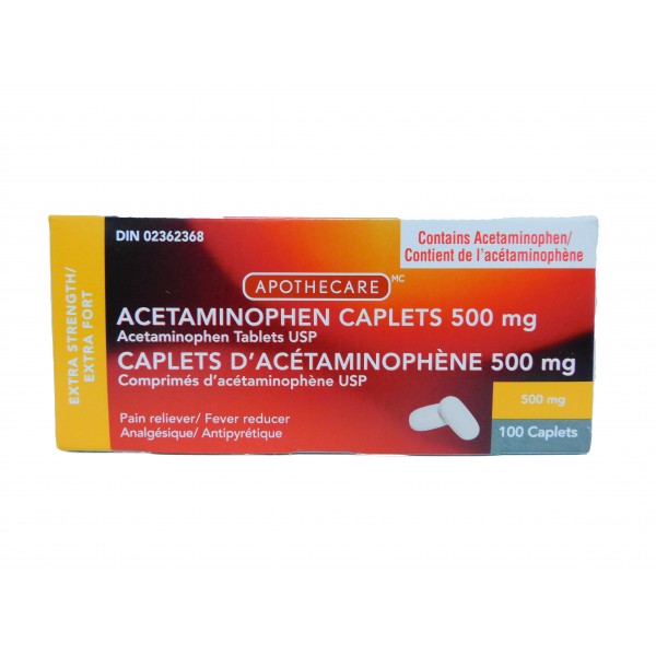 Acetaminophen Caplets 500mg (100 cap)