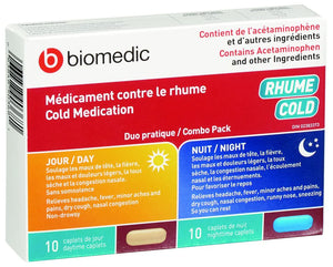 Biomedic Cold Medication - Day & Night pack (20 cap)