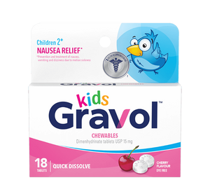 Gravol Kids Quick Dissolve Chewable Nausea relief(18 tab)