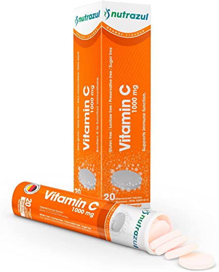 Nutrazul Vitamin C 1000mg Effervescent Tablets (20)