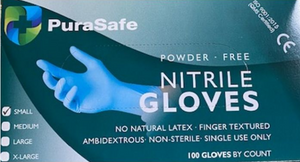 Nitrile Disposable Glove (100 count) (Health Canada Approved Medical Device) (Blue Colour)