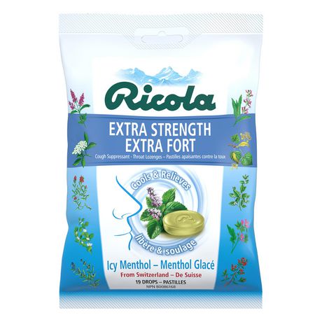 Ricola Extra Strength Icy Menthol Lozenges (19 drops)