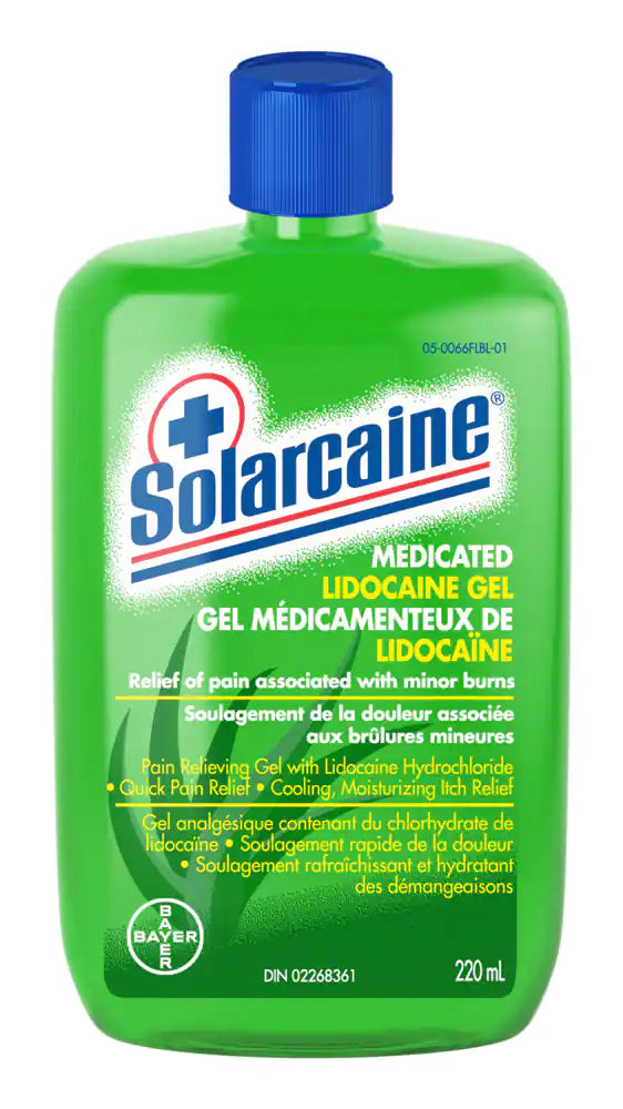 Solarcaine Medicated Lidocane Gel Burn Relief (220 mL)