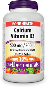 Webber Naturals Calcium Carbonate with Vitamin D3 (275 tab)